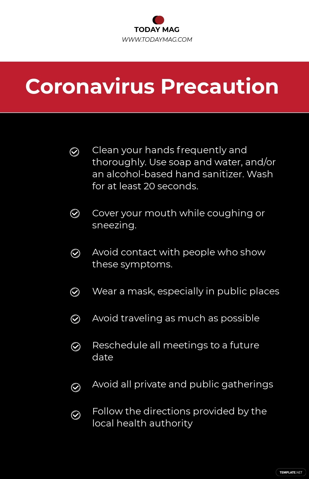 temporarily closed coronavirus presentation poster template