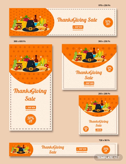 thanksgiving sale banner template