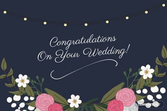 wedding congratulations card template