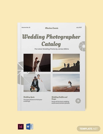 wedding photographer portfolio catalog template