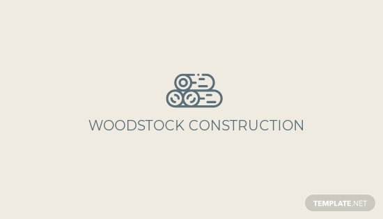 wood construction business card template