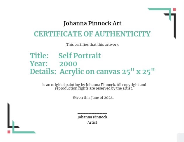 authenticity certificate template