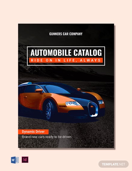 automobile catalog template
