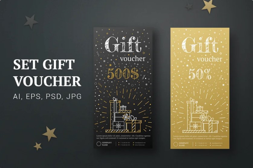 black and gold gift card