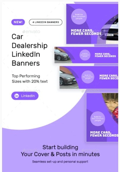car dealership linkedin banner post