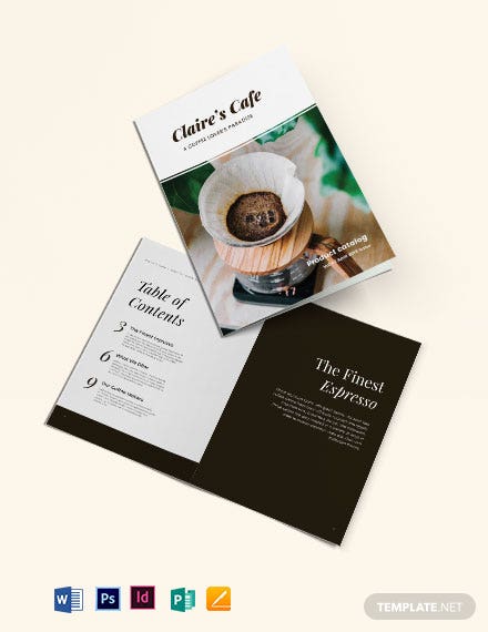 coffee product catalog template