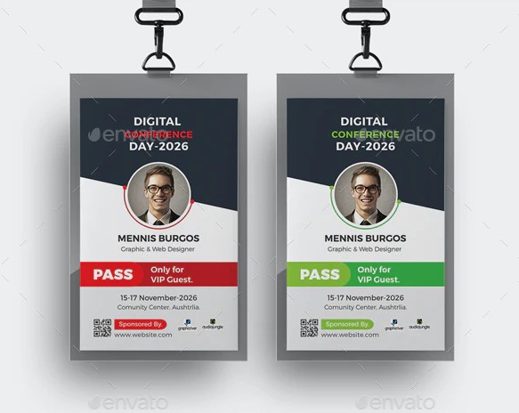 conference vip pass id card
