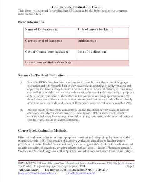 coursebook-evaluation-checklist-template