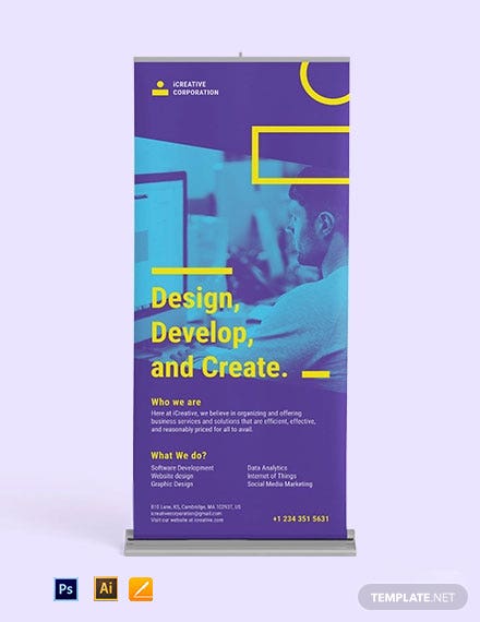 creative corporate roll up banner template