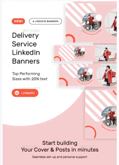 delivery service linkedin banner post