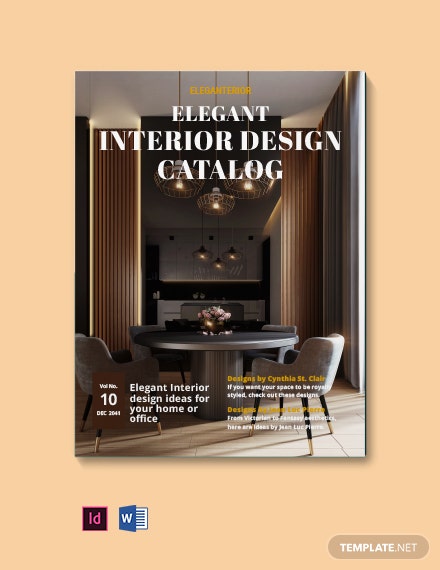 elegant interior design catalog template