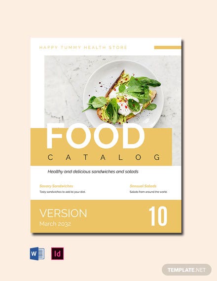 food catalog template