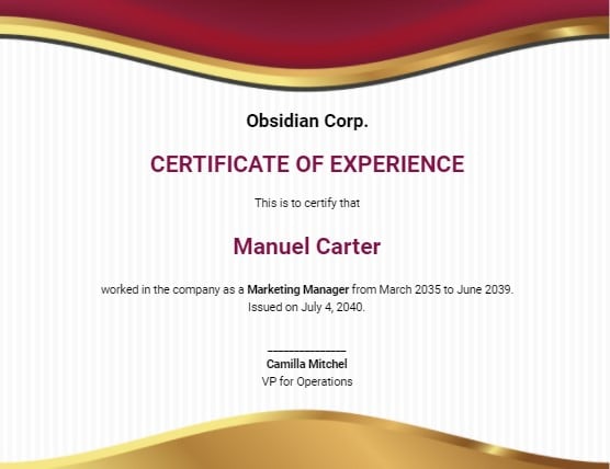 job-experience-certificate-template