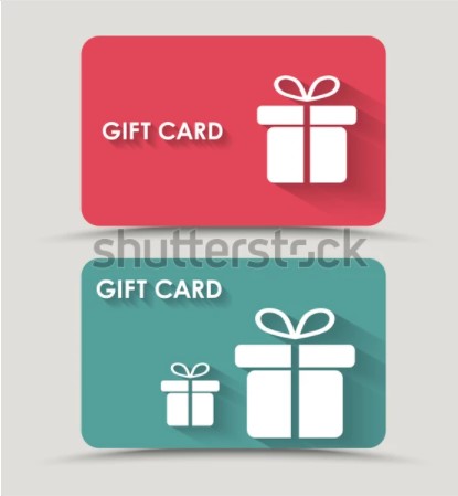 minimalist gift card example
