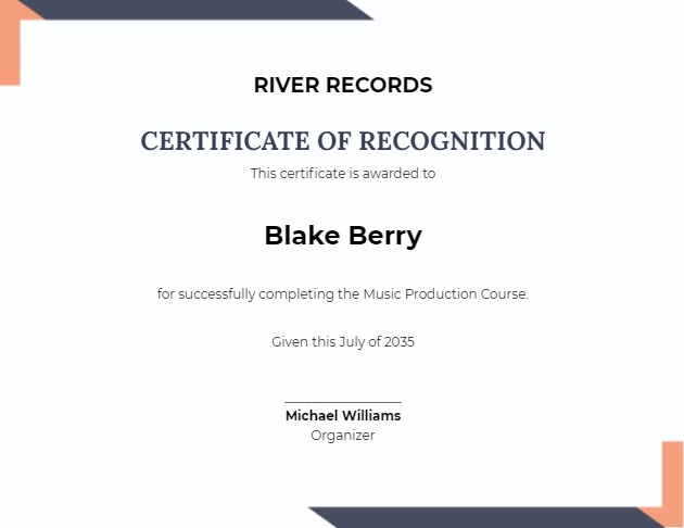 music-certificate-template