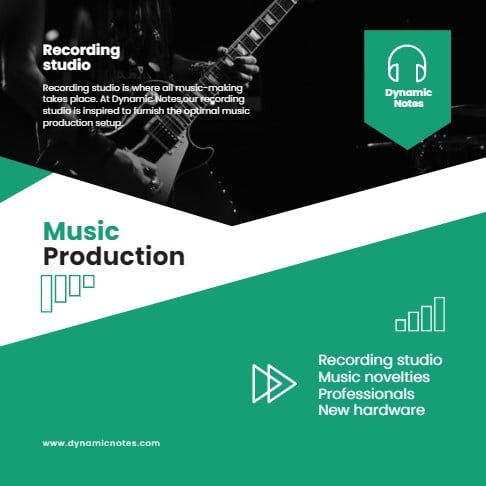 music production instagram post template