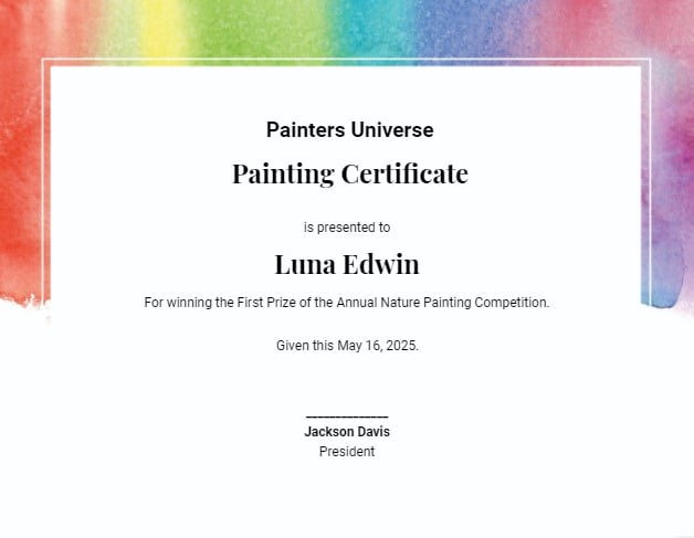 painting-certificate-template