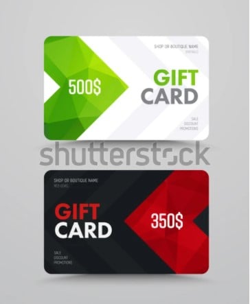 polygonal gift card example