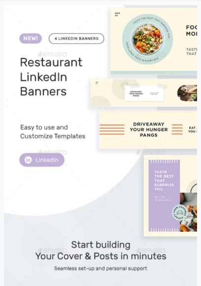 restaurant linkedin banner post example