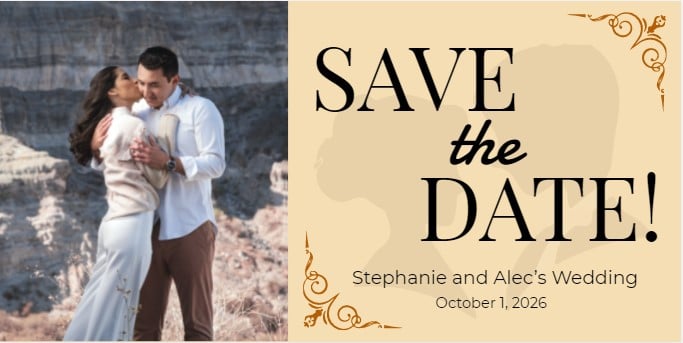 save the date twitter post template