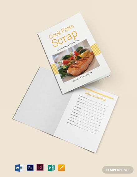 scrap book cookbook template