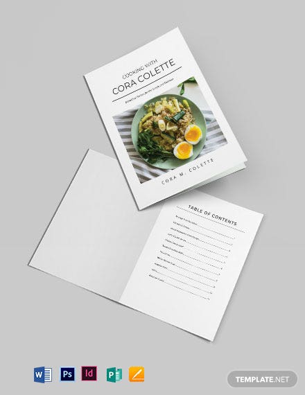 self publish cookbook template