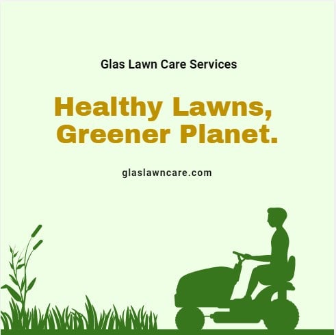 simple lawn care instagram post template
