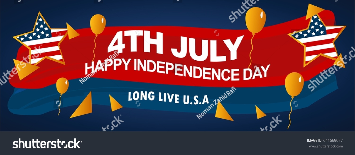 stock vector th july happy independence day america celebrations america independence day banner and facebook 6416690
