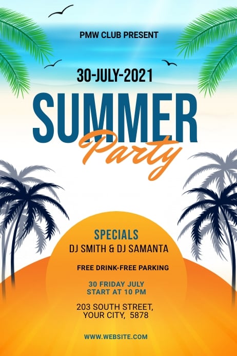 summer party banner design template 693e923b5d80ec9367697e9417e8bd