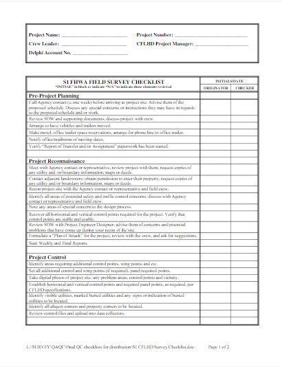 survey-checklist-template