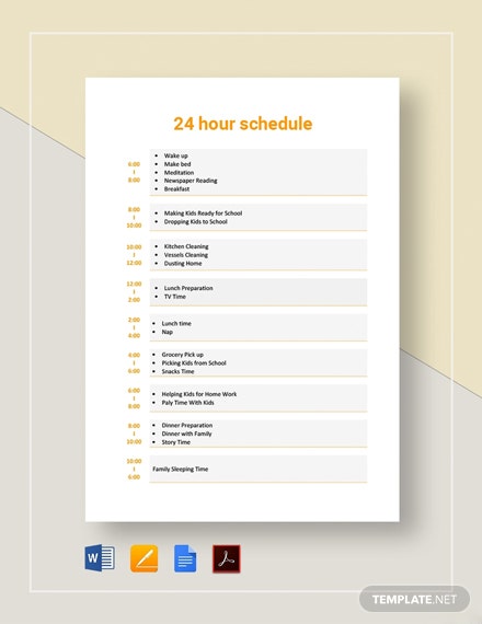 hour schedule