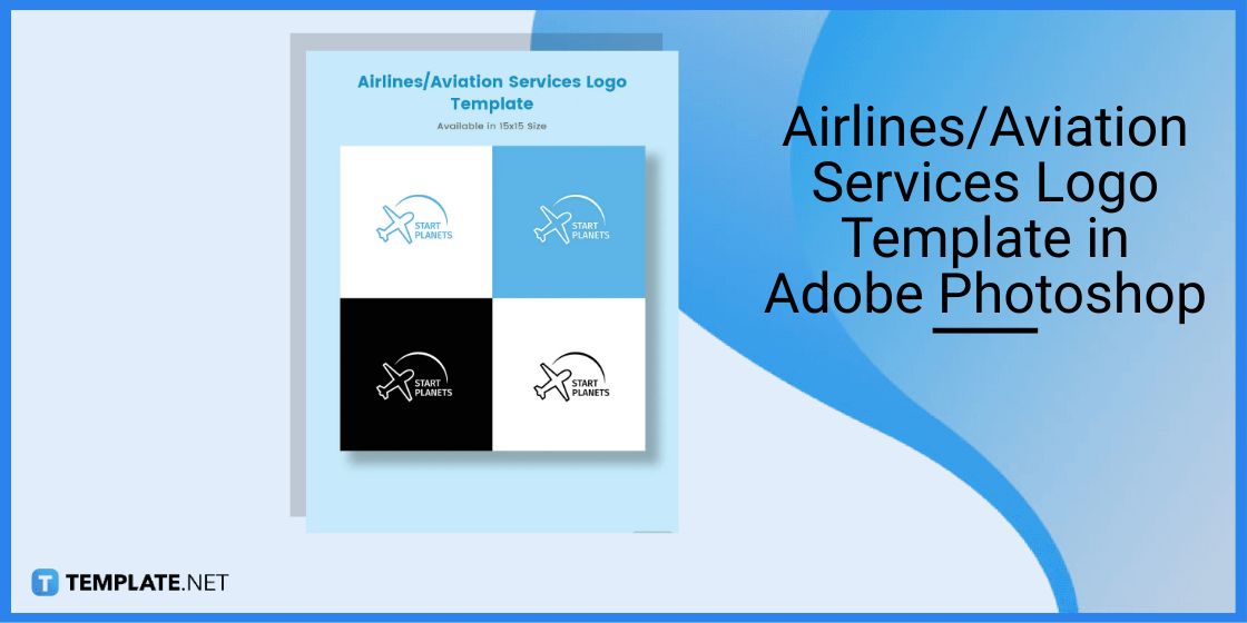 airlines aviation services logo template in adobe photoshop