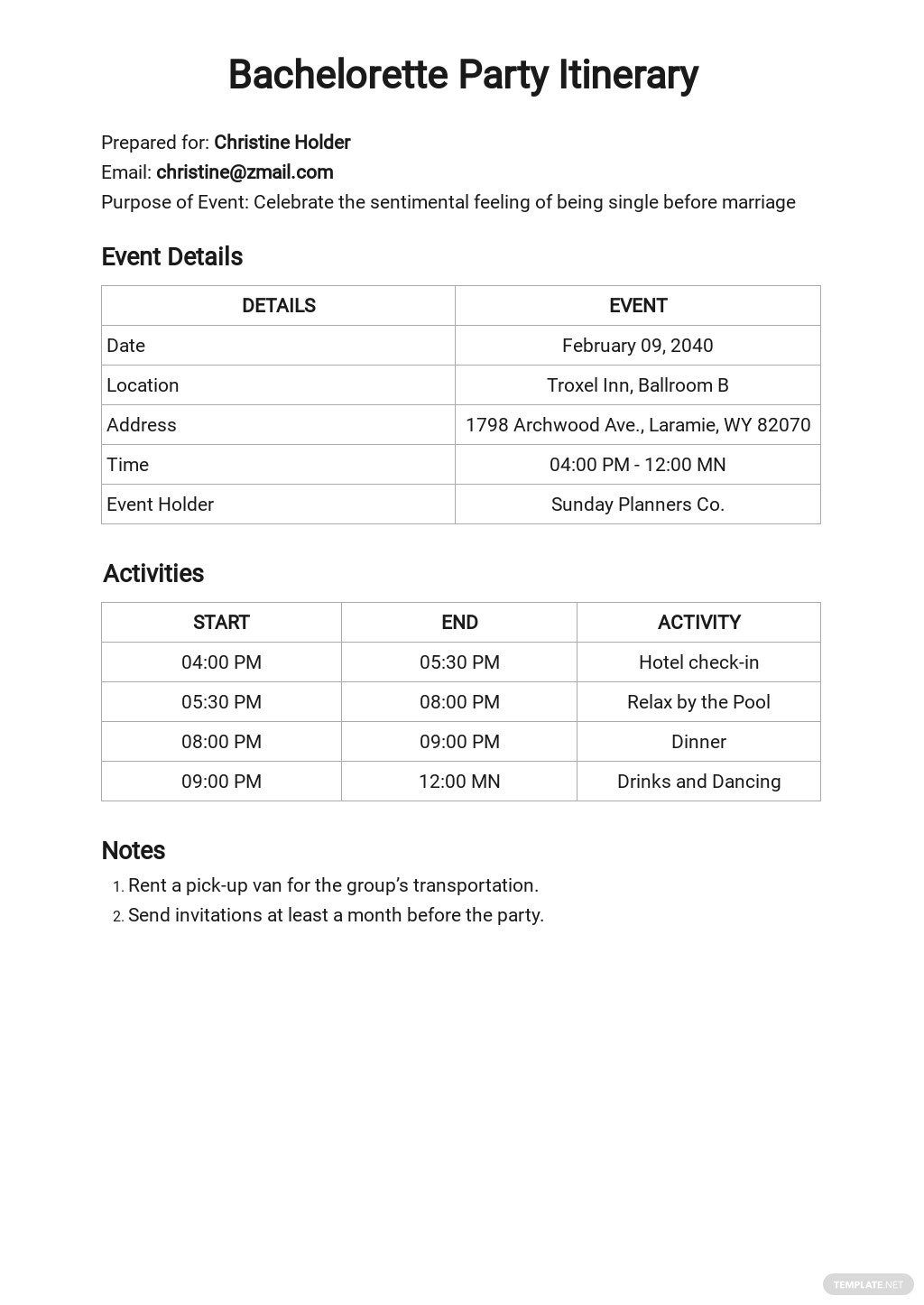 bachelorette-party-itinerary-template
