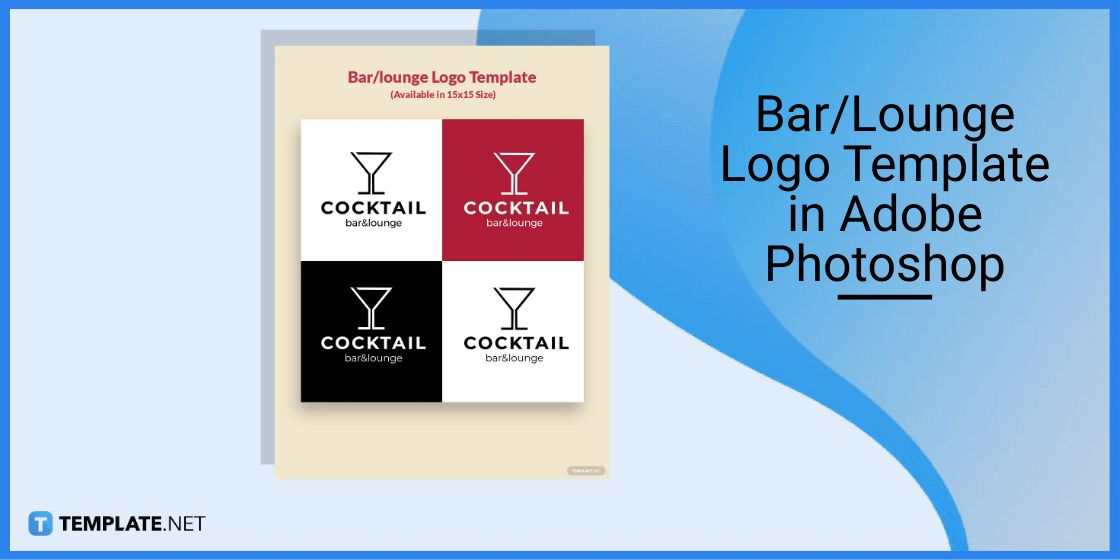 bar lounge logo template in adobe photoshop