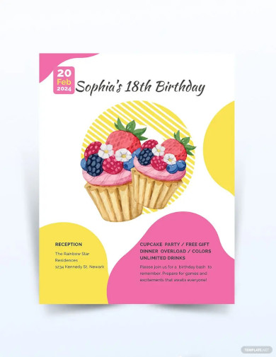 birthday flyer template