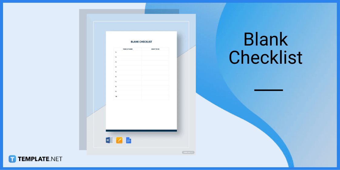 blank checklist template in microsoft word