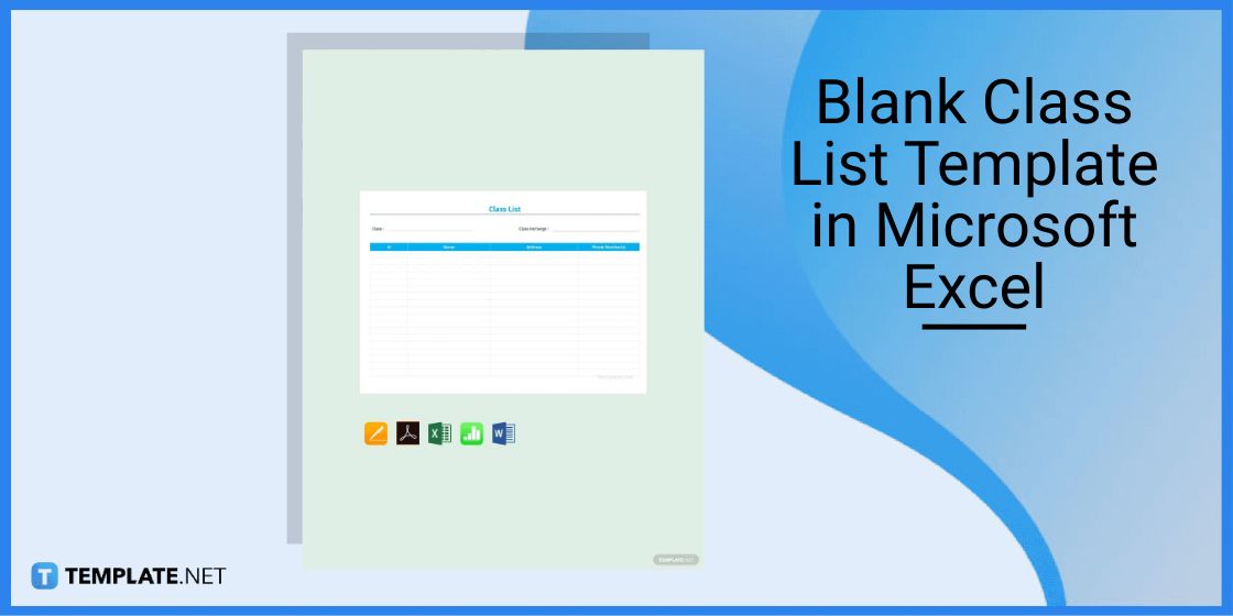 blank class list template in microsoft excel