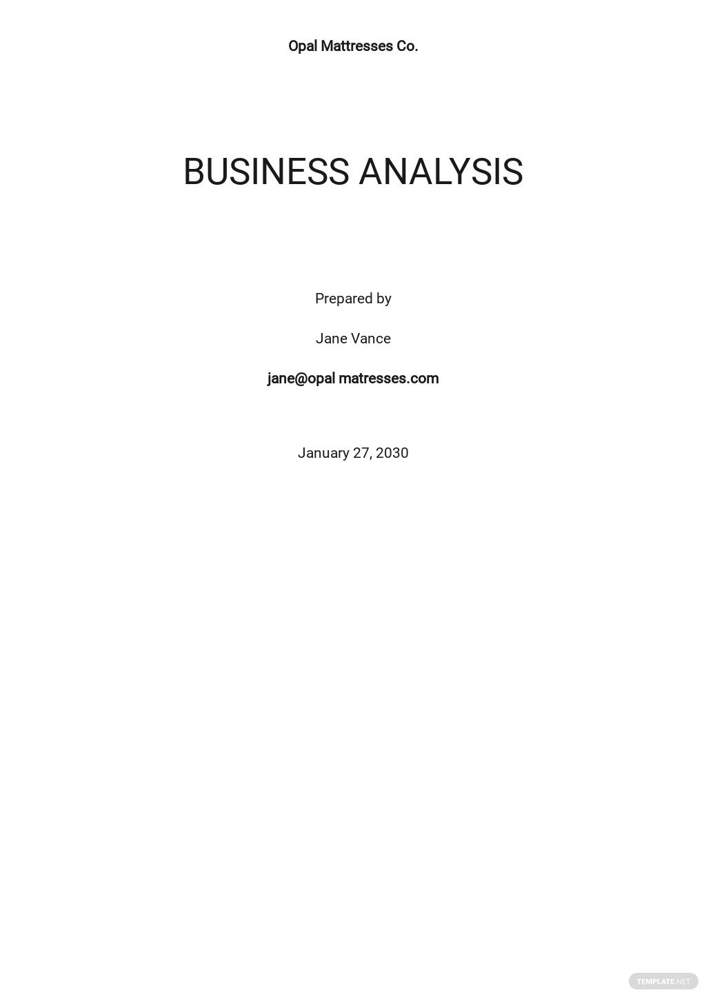 business analytics thesis
