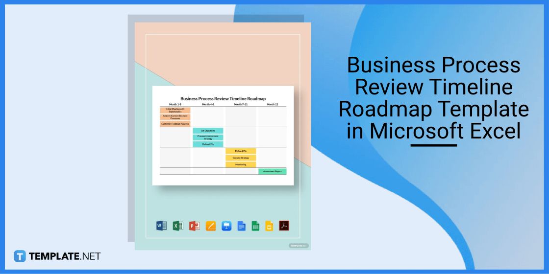 business process review timeline roadmap template in microsoft excel