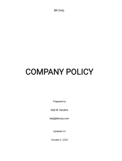 company policy t