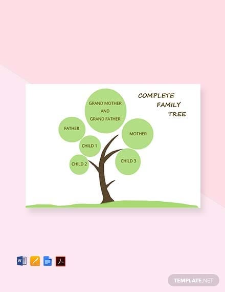 complete family tree template