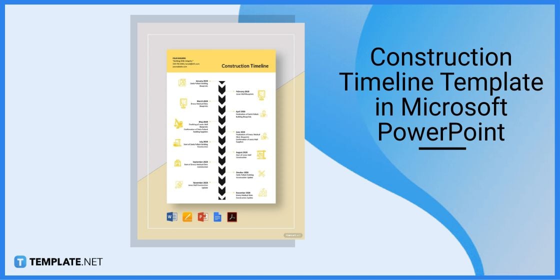 construction timeline template in microsoft powerpoint