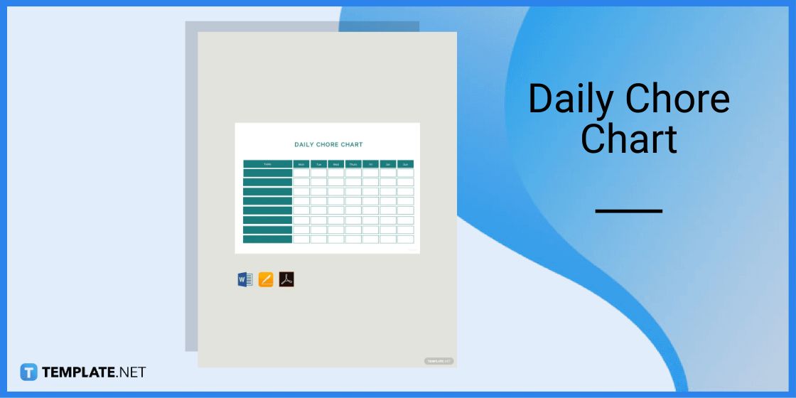 daily chore chart template in microsoft word