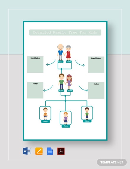 detailed family tree for kids