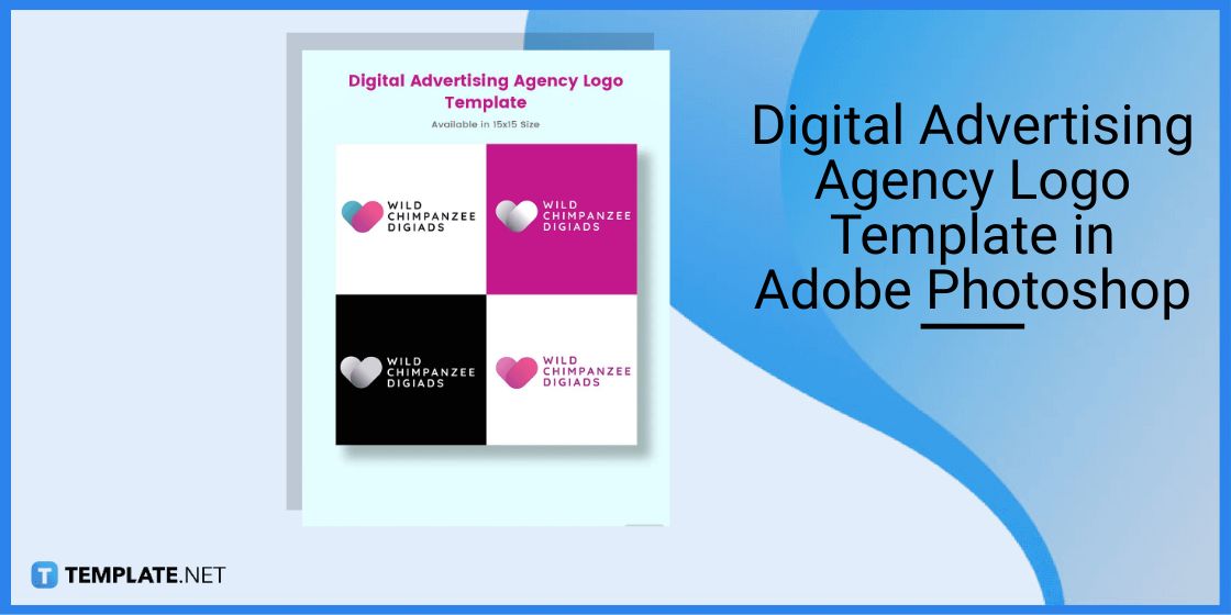 digital advertising agency logo template in adobe photoshop