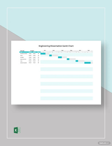 engineering dissertation gantt chart template