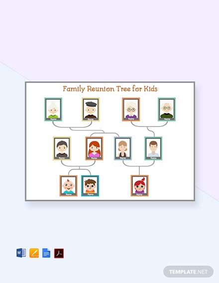 family reunion tree template for kid s