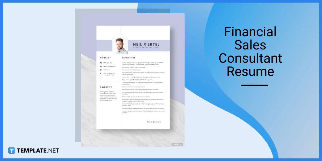 financial sales consultant resume template in microsoft word