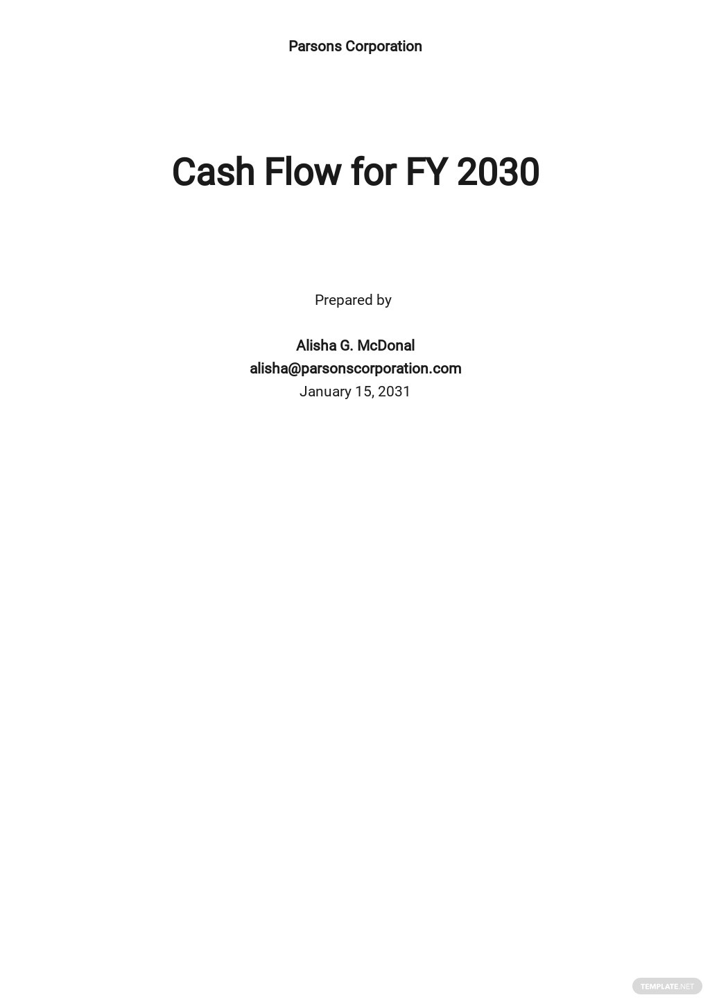 free cash flow analysis template