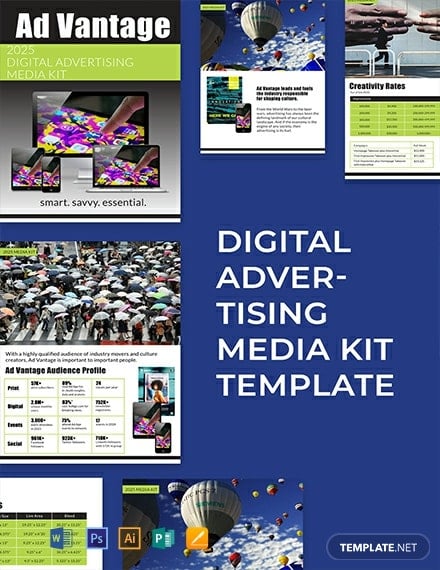 free digital advertising media kit template 440x570